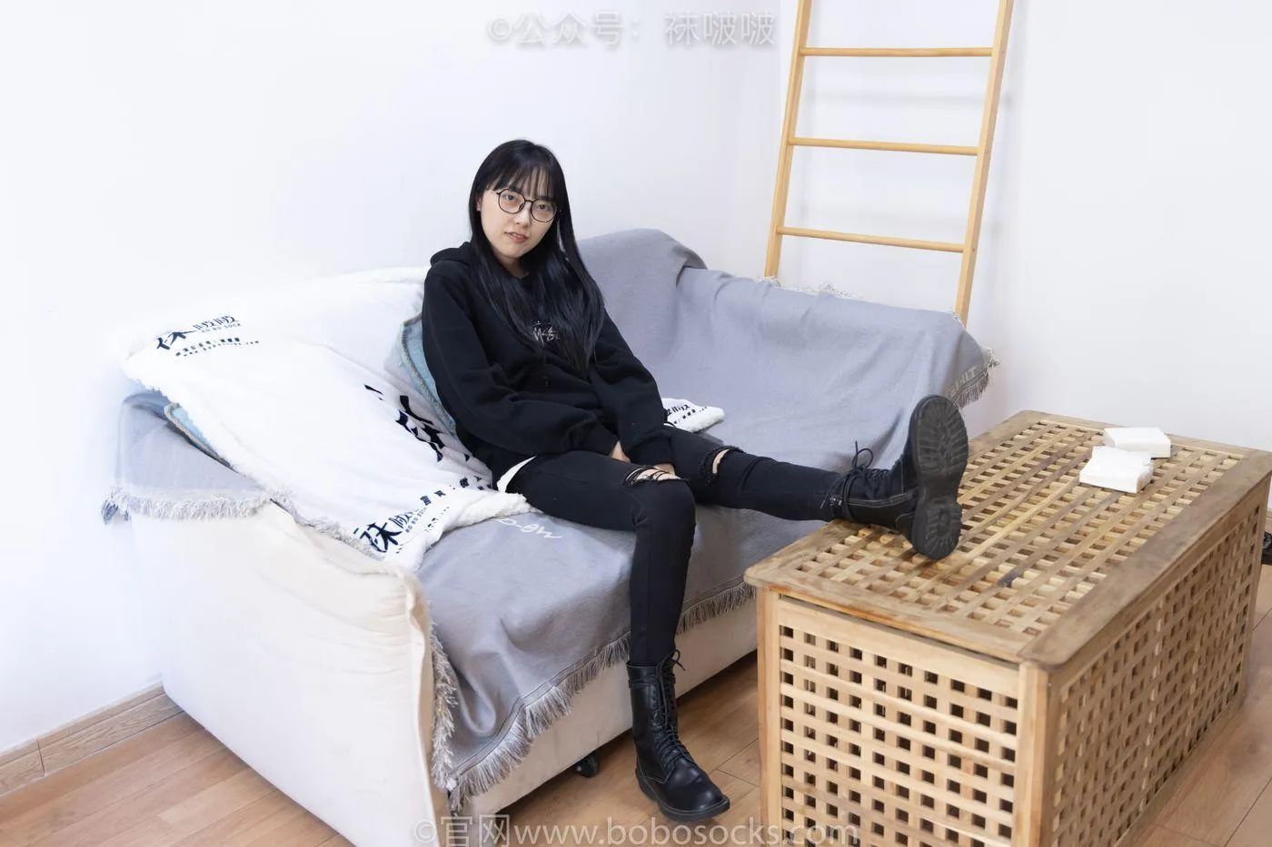 [BoBoSocks袜啵啵]NO.061 稚予-短靴、白棉袜、裸足 [145P]插图7